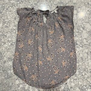 LC Lauren Conrad Flutter Sleeved Blouse with Tie Back